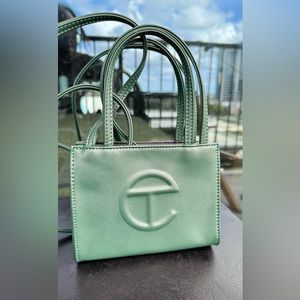 Green Telfar Mini Shopper Tote (Worn Once)